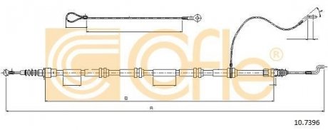 Трос ручника COFLE 10.7396 (фото 1)