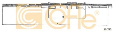 Трос ручника COFLE 10740 (фото 1)