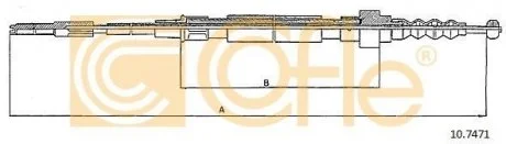 Трос ручника COFLE 107471