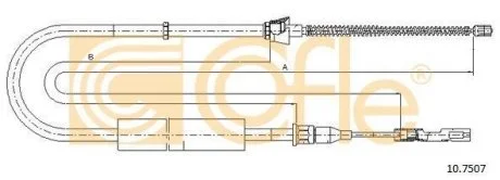 Трос ручника COFLE 107507