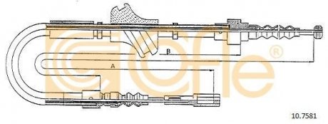 Трос ручника COFLE 107581 (фото 1)