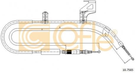 Трос ручного гальма зад. П Audi A6 97-05 COFLE 107585