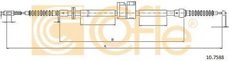 Фото трос ручника COFLE 107588 Трос ручника COFLE 107588