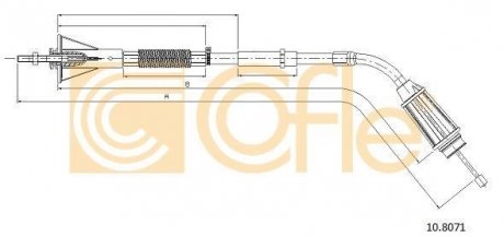 Трос ручного гальма.r. S80 /L. COFLE 108071