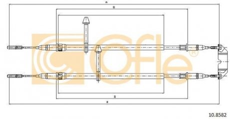 Трос ручного тормоза COFLE 108582