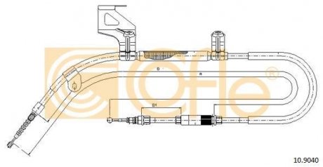 Трос ручного гальма 10.9040 SKODA SUPERB 02- LEWA COFLE 109040