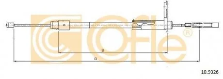 Трос ручного тормоза COFLE 109326
