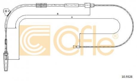 Трос ручного тормоза COFLE 109328