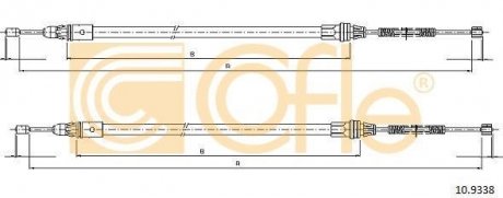 Трос ручника COFLE 109338