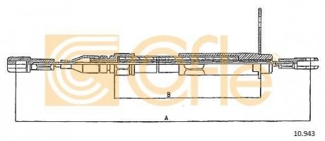 Трос ручного гальма COFLE 10943