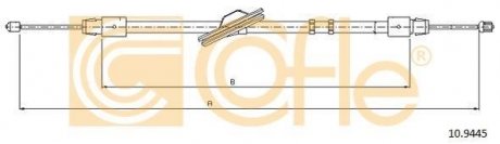 Трос ручного тормоза COFLE 109445