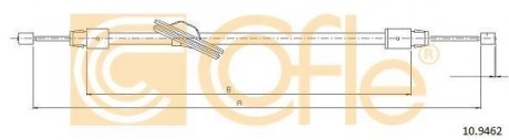 Трос ручного тормоза COFLE 109462