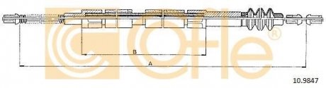 Трос ручного тормоза COFLE 109847