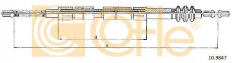 Трос ручного тормоза COFLE 109847