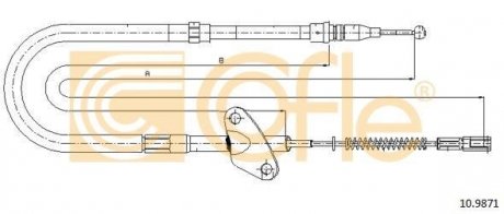 Трос ручного гальма COFLE 109871