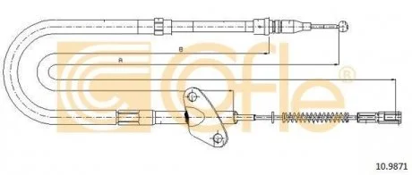 Трос ручного тормоза COFLE 109871