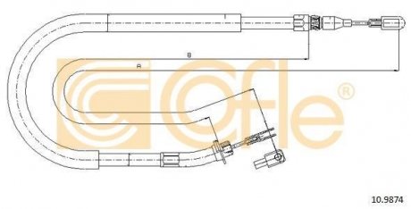 Трос ручного гальма COFLE 109874