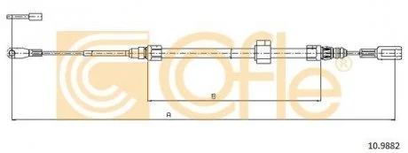 Трос ручника COFLE 109882
