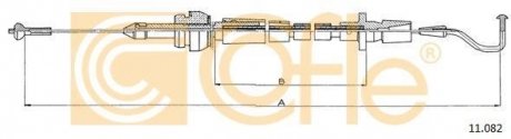Трос акселератора VW Golf 1,8E 83-91/Passat 1,8-2,0E 88- COFLE 11082