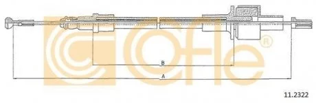 Трос сцепления COFLE 11.2322