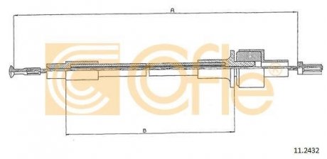 Трос зчеплення Ford Sierra Diesel 2,3 -90 COFLE 112432