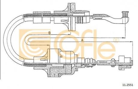 Трос сцепления Opel Vectra 1.4/1.6/1.7TD 89- COFLE 112551 (фото 1)