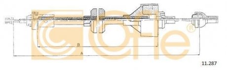 Трос сцепления COFLE 11287