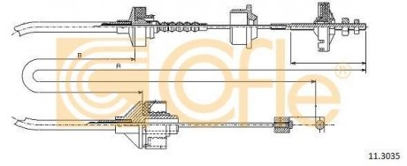 Трос сцепления COFLE 113035