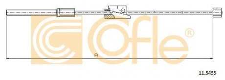 Трос ручного тормоза COFLE 115455