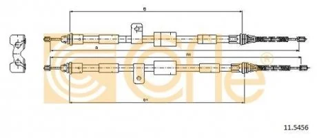Трос ручника COFLE 115456