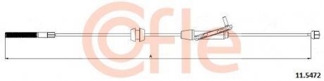Трос стояночного тормоза передний COFLE 115472 (фото 1)