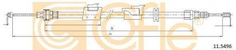 Трос ручника COFLE 115496 (фото 1)