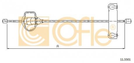 Трос ручного тормоза перед. Ford Mondeo 93-00 (270mm) COFLE 115501