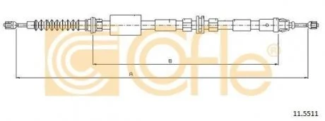 Фото трос ручника COFLE 115511 Трос ручника COFLE 115511