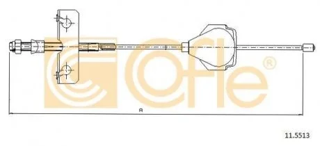 Фото трос ручника COFLE 115513 Трос ручника COFLE 115513