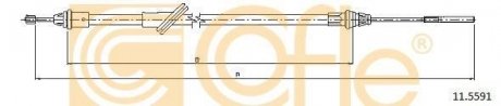 Трос ручного гальма COFLE 115591