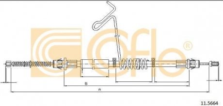 Трос ручного гальма COFLE 115664