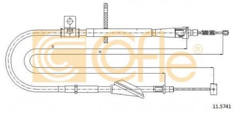 Трос ручника COFLE 115741 (фото 1)