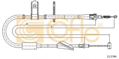 Трос ручника COFLE 115744 (фото 1)