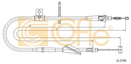 Трос ручного тормоза COFLE 115745