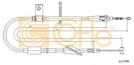 Трос ручника COFLE 115746