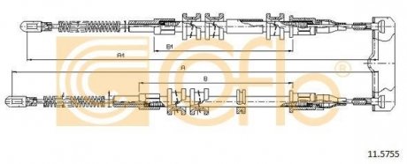 Трос ручника COFLE 115755