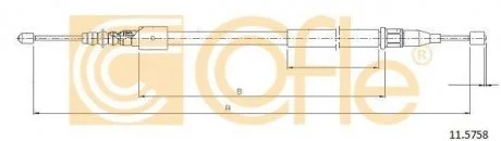 Трос ручника COFLE 115758