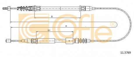 Трос ручника COFLE 115769 (фото 1)