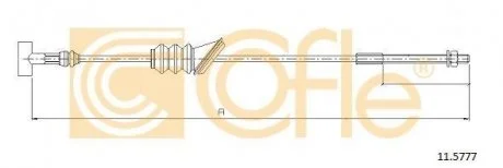 Трос ручного гальма.r. MERIVA 03-09przуd 328mm COFLE 115777