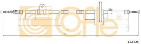 Трос ручного тормоза COFLE 115825