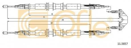 Трос ручника COFLE 115857