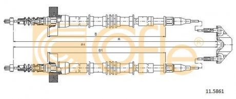 Трос ручника COFLE 115861
