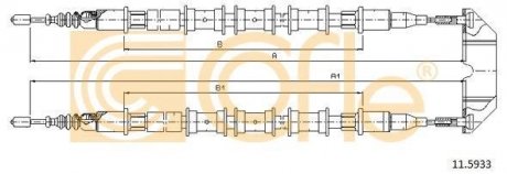 Трос ручника COFLE 115933