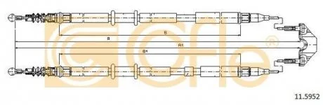 Трос ручника COFLE 115952